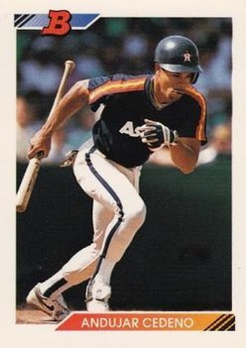 #9 Andujar Cedeno - Houston Astros - 1992 Bowman Baseball