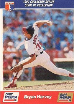 #9 Bryan Harvey - California Angels - 1992 Diet Pepsi Baseball