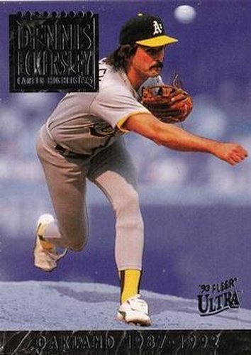 #9 Dennis Eckersley - Oakland Athletics - 1993 Ultra - Dennis Eckersley Career Highlights Baseball