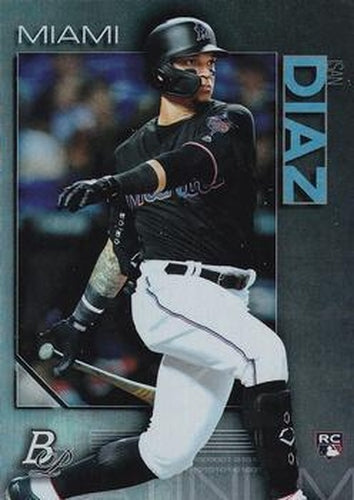 #9 Isan Diaz - Miami Marlins - 2020 Bowman Platinum Baseball