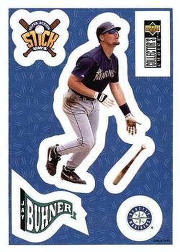 #9 Jay Buhner - Seattle Mariners - 1997 Collector's Choice Baseball - Stick'Ums