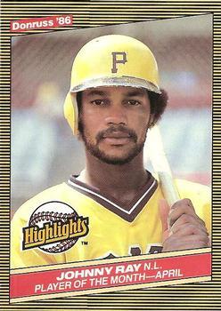 #9 Johnny Ray - Pittsburgh Pirates - 1986 Donruss Highlights Baseball