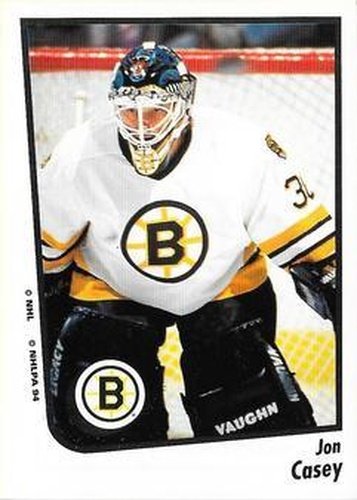 #9 Jon Casey - Boston Bruins - 1994-95 Panini Hockey Stickers