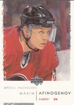 #9 Maxim Afinogenov - Buffalo Sabres - 2002-03 UD Artistic Impressions Hockey