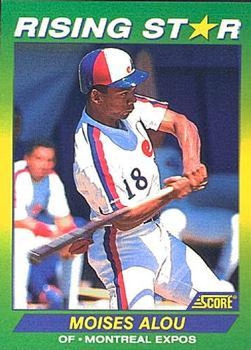 #9 Moises Alou - Montreal Expos - 1992 Score 100 Rising Stars Baseball