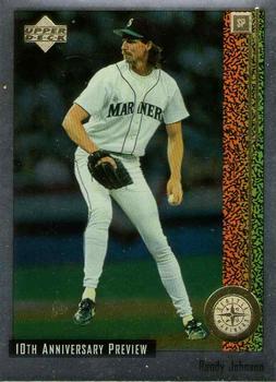#9 Randy Johnson - Seattle Mariners - 1998 Upper Deck - 10th Anniversary Preview Baseball