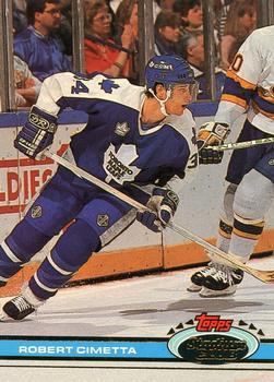 #9 Robert Cimetta - Toronto Maple Leafs - 1991-92 Stadium Club Hockey