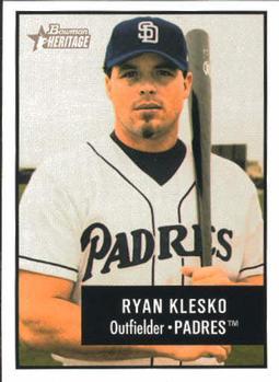#9 Ryan Klesko - San Diego Padres - 2003 Bowman Heritage Baseball