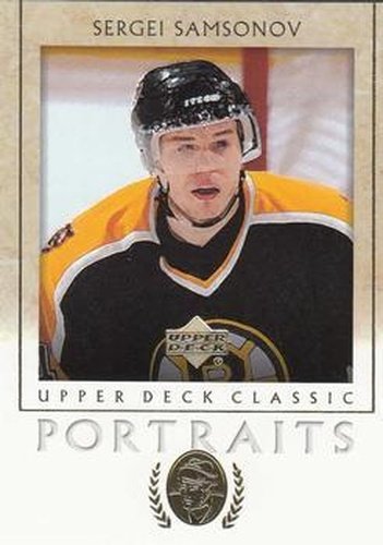 #9 Sergei Samsonov - Boston Bruins - 2002-03 Upper Deck Classic Portraits Hockey