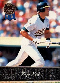 #9 Troy Neel - Oakland Athletics - 1993 Leaf Baseball - Gold Leaf Rookies