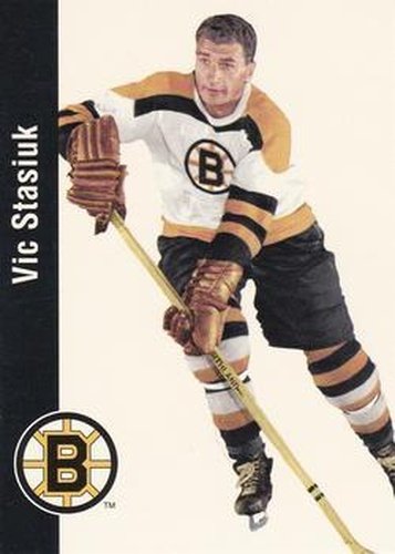 #9 Vic Stasiuk - Boston Bruins - 1994 Parkhurst Missing Link 1956-57 Hockey