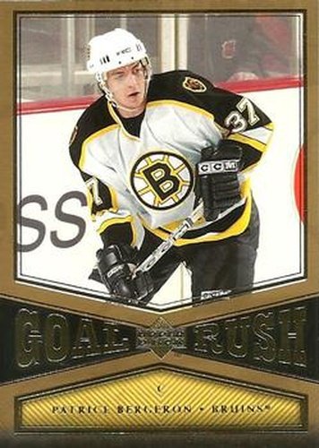 #GR9 Patrice Bergeron - Boston Bruins - 2005-06 Upper Deck Hockey - Goal Rush