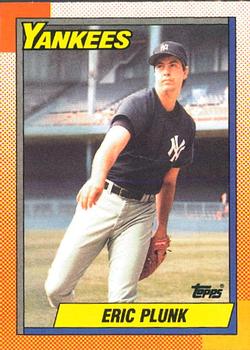 #9 Eric Plunk - New York Yankees - 1990 O-Pee-Chee Baseball