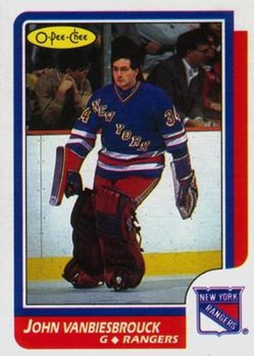 #9 John Vanbiesbrouck - New York Rangers - 1986-87 O-Pee-Chee Hockey