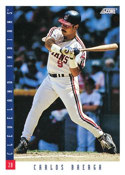 #9 Carlos Baerga - Cleveland Indians - 1993 Score Baseball