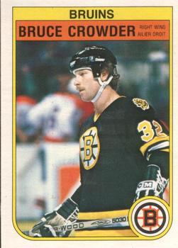 #9 Bruce Crowder - Boston Bruins - 1982-83 O-Pee-Chee Hockey