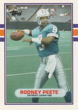 #9T Rodney Peete - Detroit Lions - 1989 Topps Traded Football