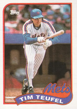 #9 Tim Teufel - New York Mets - 1989 Topps Baseball