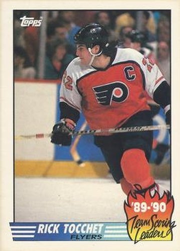 #9 Rick Tocchet - Philadelphia Flyers - 1990-91 Topps Hockey - Team Scoring Leaders