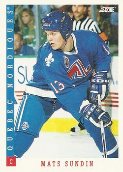 #9 Mats Sundin - Quebec Nordiques - 1993-94 Score Canadian Hockey