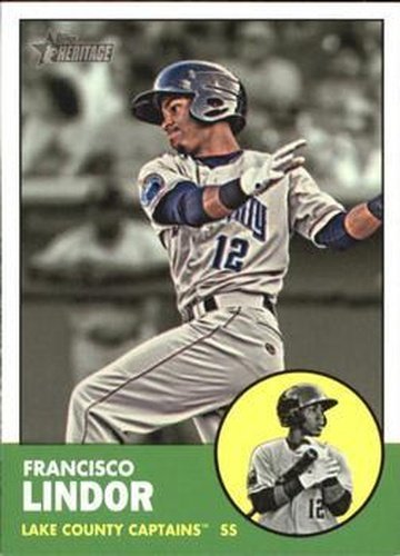 #9b Francisco Lindor - Lake County Captains - 2012 Topps Heritage Minor League Baseball