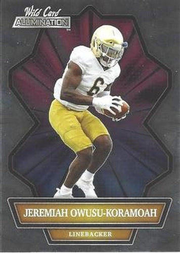 #ABC-20 Jeremiah Owusu-Koramoah - Notre Dame Fighting Irish - 2021 Wild Card Alumination Football