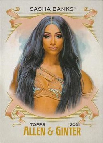 #AG-19 Sasha Banks - 2021 Topps Heritage WWE - Allen & Ginter Wrestling