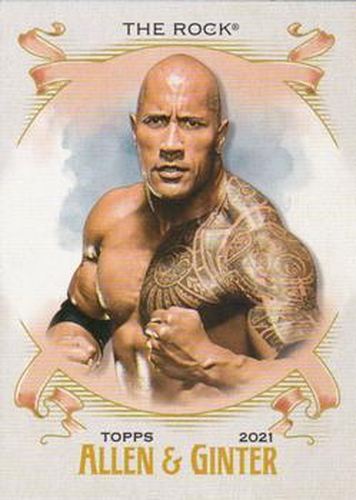 #AG-27 The Rock - 2021 Topps Heritage WWE - Allen & Ginter Wrestling