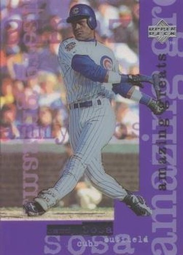 #AG22 Sammy Sosa - Chicago Cubs - 1998 Upper Deck - Amazing Greats Baseball