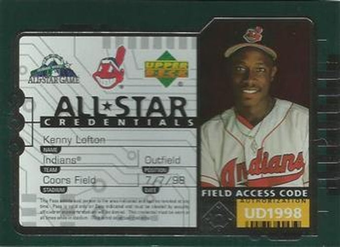 #AS27 Kenny Lofton - Cleveland Indians - 1998 Upper Deck - All-Star Credentials Baseball