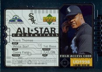 #AS30 Frank Thomas - Chicago White Sox - 1998 Upper Deck - All-Star Credentials Baseball