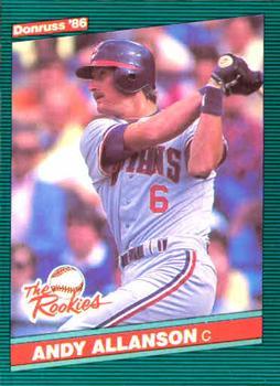 #43 Andy Allanson - Cleveland Indians - 1986 Donruss The Rookies Baseball