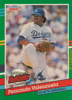 #BC-11 Fernando Valenzuela - Los Angeles Dodgers - 1991 Donruss Baseball - Bonus Cards