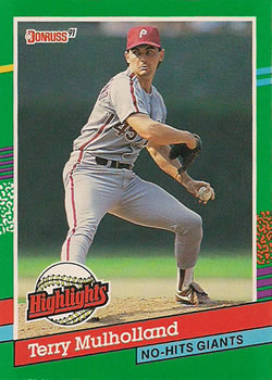 #BC-14 Terry Mulholland - Philadelphia Phillies - 1991 Donruss Baseball - Bonus Cards