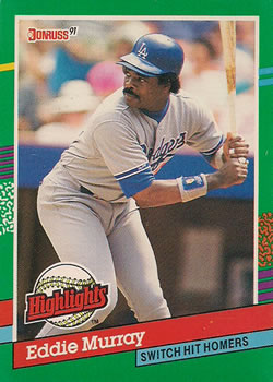 #BC-18 Eddie Murray - Los Angeles Dodgers - 1991 Donruss Baseball - Bonus Cards