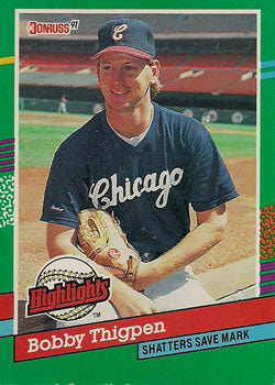 #BC-20 Bobby Thigpen - Chicago White Sox - 1991 Donruss Baseball - Bonus Cards