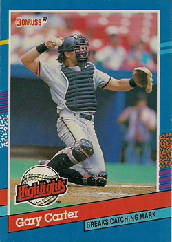 #BC-8 Gary Carter - San Francisco Giants - 1991 Donruss Baseball - Bonus Cards