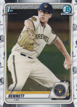 #BCP-140 Nick Bennett - Milwaukee Brewers - 2020 Bowman - Chrome Prospects Baseball