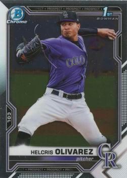 #BCP-154 Helcris Olivarez - Colorado Rockies - 2021 Bowman Chrome - Prospects Baseball