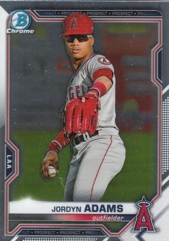 #BCP-156 Jordyn Adams - Los Angeles Angels - 2021 Bowman Chrome - Prospects Baseball