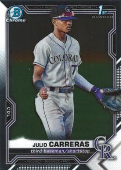 #BCP-161 Julio Carreras - Colorado Rockies - 2021 Bowman Chrome - Prospects Baseball