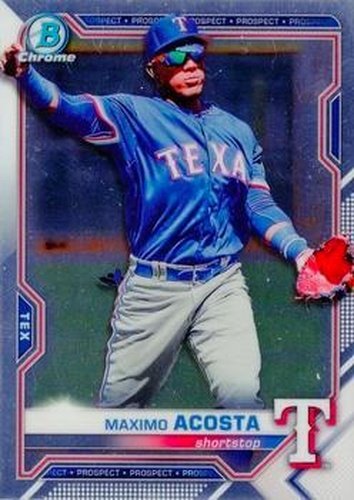 #BCP-163 Maximo Acosta - Texas Rangers - 2021 Bowman Chrome - Prospects Baseball