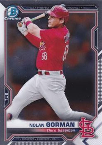 #BCP-235 Nolan Gorman - St. Louis Cardinals - 2021 Bowman Chrome - Prospects Baseball