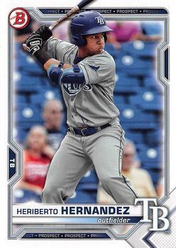 #BD-100 Heriberto Hernandez - Tampa Bay Rays - 2021 Bowman Draft Baseball