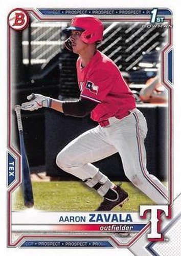 #BDC-101 - Aaron Zavala - Texas Rangers - 2021 Bowman Draft - Chrome Baseball
