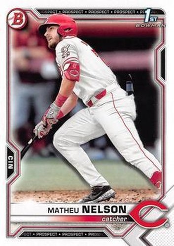 #BD-103 Matheu Nelson - Cincinnati Reds - 2021 Bowman Draft Baseball