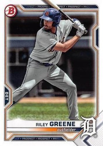 #BD-107 Riley Greene - Detroit Tigers - 2021 Bowman Draft Baseball