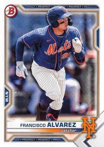 #BD-112 Francisco Alvarez - New York Mets - 2021 Bowman Draft Baseball