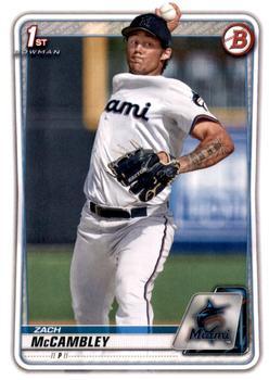 #BD-112 Zach McCambley - Miami Marlins - 2020 Bowman Draft - Chrome Baseball