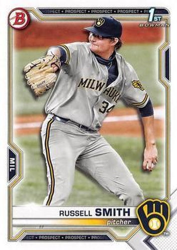 #BD-113 Russell Smith - Milwaukee Brewers - 2021 Bowman Draft Baseball